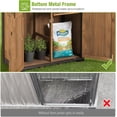 thumbnail image 4 of Aivituvin Outdoor Storage Shed with All Around Strong Metal Frame, Garden Tool Sheds Cabinet with Floor & Adjustable Shelves, Wooden Tool House for Backyard Garden Patio Lawn 67.1" H (Dark Brown), 4 of 8