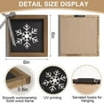 thumbnail image 2 of Wooden Snowflake Sign, 6 In Winter Black Decorative Signage Plaque Decor, Christmas Holiday Indoor Table Shelf Mantel Tiered Tray Desk Wall Art Office Rustic Farmhouse Decorations for Home, 2 of 6