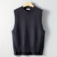 thumbnail image 3 of Suéter de otoño e invierno para hombre, nuevo chaleco de color sólido, ropa de calle de moda coreana de alta calidad, chalecos de punto originales para hombre, 3 of 5