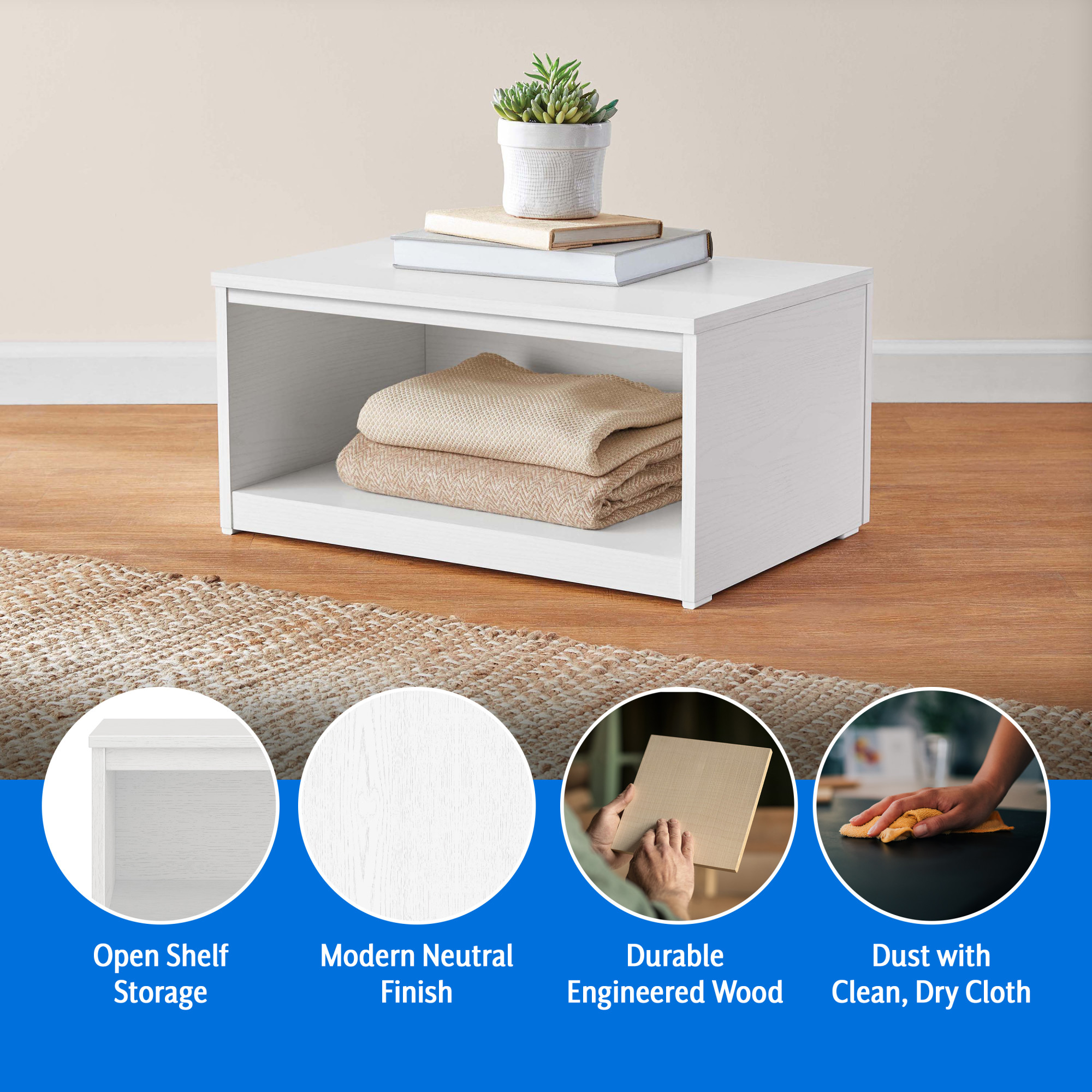 Mainstays Ardent Open Shelf Modular Storage System, White