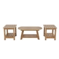 thumbnail image 3 of WestinTrends Tuscany 3-Piece HIPS Outdoor Adirondack Coffee Table and Two Side Table Set, Teak, 3 of 5