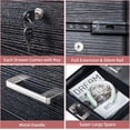 thumbnail image 4 of Black Wooden File Cabinet, 3 Drawer Vertical File Cabinets with 3 Lock,Printer Stand Mobile Storage Cabinet,Filing Storage Drawer for Home,Office,Black(15.75" L x 15.75" W x 26.1" H), 4 of 14