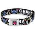 thumbnail image 1 of Collar para perro con hebilla Lilo & Stitch Ohana Family Black, 1 of 7