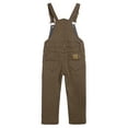 thumbnail image 2 of KIDSCOOL SPACE Baby Little Girls Canvas Overalls,Toddler Boys Ripped Holes Casual Workwear,Coffee,12-18 Months, 2 of 7