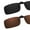 Black/Brown, variant on TINHAO Polarized Clip-on Sunglasses Flip Up UV400 Protection Clip Rimless Sunglasses over Prescription Glasses