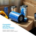 thumbnail image 4 of Zebra Standard Black Wax Ribbon for Thermal Transfer Desktop Printers 242 ft x 4.33 in - 0.5 in Core - 6 Rolls, 4 of 7