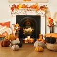 thumbnail image 5 of Sherpa Pumpkin Pillow Small Plush Stuffed Cushion Halloween Fall Thanksgiving Decor Fluffy Table Centerpiece Ornament Brown 9inch, 5 of 15
