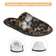 thumbnail image 3 of KLL Modern Golden Butterfly Slippers for Women Men House Slip on Indoor Outdoor Bedroom Furry Fleece Lined Ladies Comfy Anti-Skid Rubber Hard Sole-Large, 3 of 8