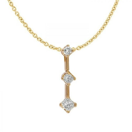 Ladies 0.45 Carat Diamond 14K Yellow Gold Necklace