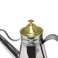 thumbnail image 3 of 24 Oz Oil can stainless steel with brass knob and cover, 3 of 4