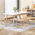 thumbnail image 2 of Gymax 18'' Dining Stool Set of 4 Backless w/ Rubber Wood Frame Woven Paper Seat Kitchen, 2 of 8