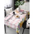 thumbnail image 6 of Spring Groundhog Table Cloth, Waterproof Tablecloth for Rectangle Tables, Watercolor Sunflower Botanical Pink Plaid Reusable Washable Fabric Table Cover for Restaurant Kitchen Dining Tables 54"x108", 6 of 9