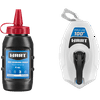 HART 100-Foot Red Marking Chalk Reel Set, 4-Ounce Bottle of Red Chalk