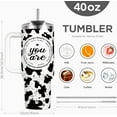 thumbnail image 4 of Afterprints Cow Gifts for Women, Cow Print Tumbler with Handle 40oz,Christian, Religious, Birthday, Inspirational Gift for Women,Confirmation Gifts for Teen Girls, Stainless Steel Cup, 4 of 6