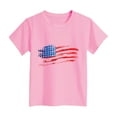 thumbnail image 4 of Duqingm Girls Patriotic Shirt 4th of July Shirts Toddler Boys Girls American Flag USA T-Shirt Kids Patriotic Tee Tops Pink,3-4 Years, 4 of 4