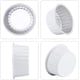 thumbnail image 3 of Moldes desechables para cupcakes con tapa, 50 unidades de flan, 8,5 x 6,5 x 6 cm, para hornear, de aluminio, para postres, flan y cupcakes, ideal como recuerdo de baby shower (blanco), 3 of 5