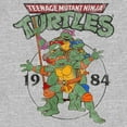 thumbnail image 2 of Girl's Teenage Mutant Ninja Turtles 1984 Heroes Graphic Tee Athletic Heather Small, 2 of 5
