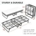 thumbnail image 4 of SUNCROWN Folding Bed with Mattress, 75" x 31"Portable Foldable with 5" Thick Foam Frame Roll Away Beds, Single Cot Folded Bed for AdultsStudents, Small Apartment, Camping, 4 of 12