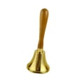 thumbnail image 4 of Campana de mano de latón, campana decorativa, mango de madera, campana para cena, campana para almuerzo, decoración 9 cm x 211 cm, 4 of 9
