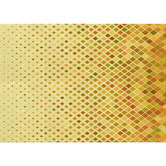 Ahgly Company Indoor Rectangle Patterned Dark Orange Area Rugs, 8' x 10'