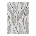 thumbnail image 2 of Unique Loom Outdoor Botanical Collection Area Rug - Leaf (6' 1" x 9' Rectangle Charcoal Ivory), 2 of 6