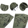 thumbnail image 5 of VSSSJ Men's Summer Shorts Fitted Tropical Palm Tree Print Drawstring Elastic Waist Five Point Shorts with Pockets Casual Outdoor Jogger Shorts Army Green XXXL, 5 of 9