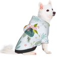 thumbnail image 2 of Fotbe Turtle and Sea Life Print Small Dog Sweater Hoodies Pet Grey Hooded Soft Fleece Sweatshirts with Pocket Fall Winter Puppy Cat Sweaters Warm Clothes-Small, 2 of 7