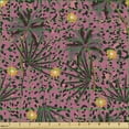 thumbnail image 2 of Ambesonne Palm Trees Fabric by the Yard Upholstery, Botanical Flowers Leo, 3 Yards, Dried Rose Multicolor, 2 of 5