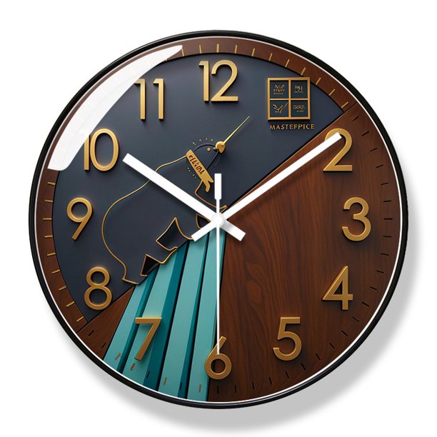Reloj de pared Creative Cartoon de 30 cm, silencioso, cuarzo, plástico