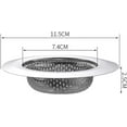 thumbnail image 2 of 1/2PCS Strainer Stainless Steel Sink Stopper Anti Clogging One-Piece Forming Wide Rim Sink Strainers For Kitchen Sink Wide Rim For Kitchen Sink Drain, 2 of 3