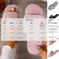 thumbnail image 4 of Taqqpue Open Toe Slipper for Women Women Fashionable Casual Winter Open Toe Home Friendly Soft Cotton Flat Slippers Fuzzy House Slippers Gift for Women, 4 of 9