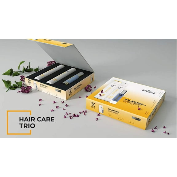 GK HAIR Global Keratin Moisturizing Shampoo and Conditioner Sets (10.1 Oz/300ml) with Leave In Cashmere Smoothing Styling Cream (1.69 Fl Oz/50ml) for Color Treated Dry Damaged Frizzy Hair