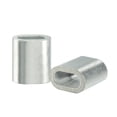 thumbnail image 1 of Unique Bargains 0.5mm Aluminum Oval Shaped Cable Wire Rope Sleeves Clips Crimping Loops 50pcs, 1 of 1