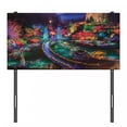thumbnail image 3 of Garden Headboard, Colorful Christmas View at Buchart Gardens Celebrations Seasonal Nature Picture, Upholstered Decorative Metal Bed Headboard with Memory Foam, Twin Size, Teal and Red, by Ambesonne, 3 of 4