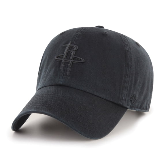 Men's '47  Houston Rockets Black on Black Clean Up Adjustable Hat