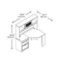 thumbnail image 4 of Pemberly Row 60" Bureau d'Angle avec Clapier en Chêne Expresso, 4 of 6