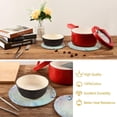 thumbnail image 6 of SKYSONIC 2 pcs Christmas Balls Pot Holders Trivets, Heat Resistant Trivets,Winter Pine Branches Snowflakes Cotton Thread Weave Mats for Hot Pads Pans Pot Bowl Teapot, 6 of 7