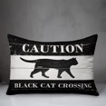thumbnail image 3 of Creative Products Black Cat Crossing 20 x 14 Spun Poly Pillow, 3 of 3