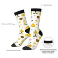 thumbnail image 4 of Gukieu Gnomes Bees Print Contrast Color Mid-calf Socks, Sweat-wicking Athletic Socks, Unisex Clothing Accessories, 4 of 6