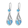 thumbnail image 3 of Body Jewelry for Women Fashion Earrings Stainless Steel Round Earrings Women Creative Earrings Diamond Dangling Earrings for Women Earrings for Women Blue, 3 of 5