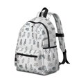 thumbnail image 2 of Blue and White Cat White Pattern Cute School Backpack with Padded Back and Adjustable Shoulder Straps 13.4"x11"x4.7", 2 of 5