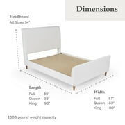 My Texas House Flynn Boucle Platform Bed, Queen, Cream