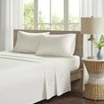 thumbnail image 6 of Comfort Classics 200 Thread Count Relaxed Cotton Percale Sheet Set, Ivory, Cal King, 6 of 6