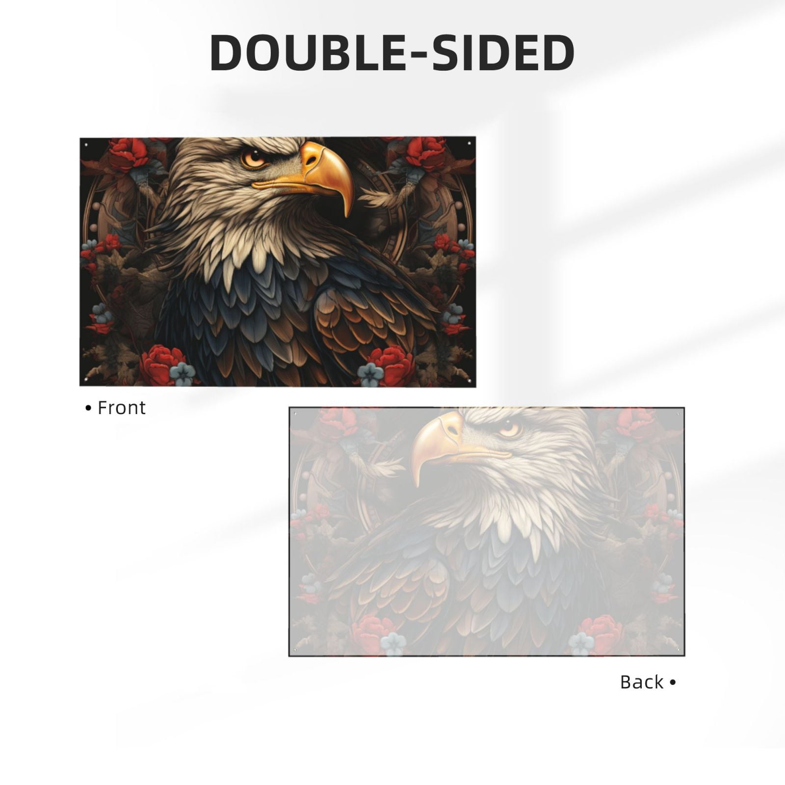 USA Navy Eagle American Flag United States Art Four Hole Decorated Banner Flag for Garden Yard Home Decoration Indoor Outdoor 4x6 Ft