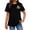 Black, variant on Women's Loose Comfortable Casual Fashion Plant Flower Print Round Neck Short Sleeve Shirt Top, Breathable and Stylish for Summer, Lightweight Blouse with Relaxed Fit ,Light Gray M