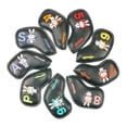 thumbnail image 4 of Juego de fundas de cabeza de hierro para Golf, 9 Uds., protección ligera con bordado de , funda protectora para la cabeza de hierro, , negro, 4 of 8