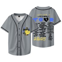 Junior H Sad Boyz Live And Broken Tour Baseball Jacket Tee Women Men V-neck Short Sleeve T-shirts