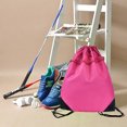 thumbnail image 5 of Drawstring Backpack Gym Bag Sackpack String Sack Pack Bags - rose Red, 5 of 6