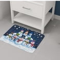 thumbnail image 3 of 24"x17" Bath Mat, Non-Slip Washable Soft Rug, Bathroom Rug, Kitchen Mat, Entryway Floor Mat, Snowman Multicolor, Holiday Christmas, 3 of 9