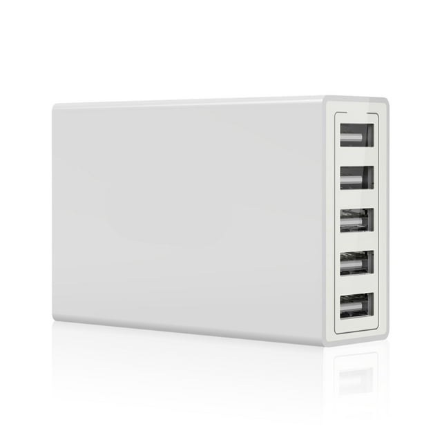 50W Multi USB Charger 10 Ports Charger Station Multile Port Device Fast Charge 5V 10A Compatible With Phone, Tablet And Cell Phone ,Easy to Use